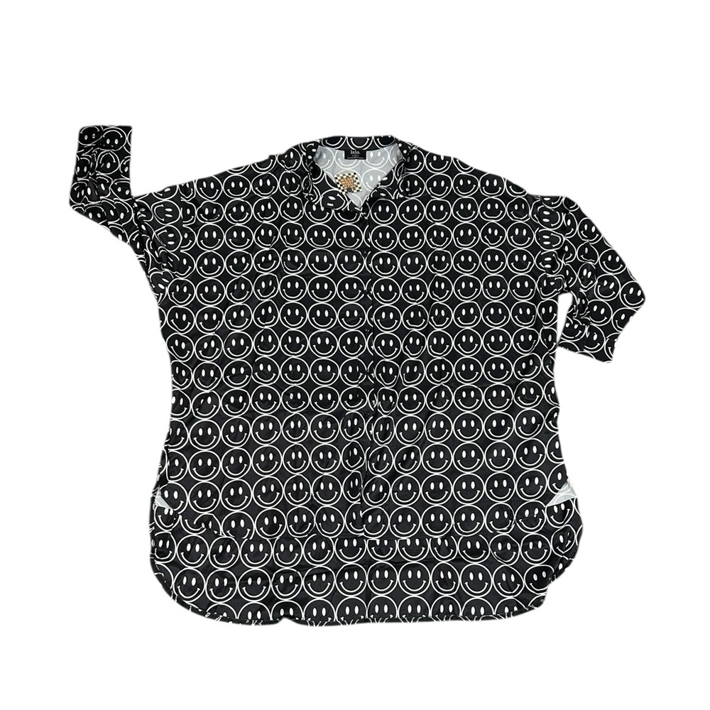 Dressed in LALA Black & White Smiley Face Jumpsuit Set - Picture 11 of 16
